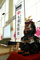 日本海拠点館で開催された記念行事。会場内には光信公の復元甲冑がおかれ、セレモニーを見守った。