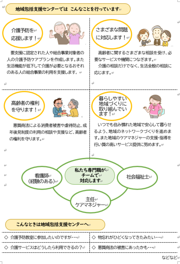 こんなとき、お役に立ちます